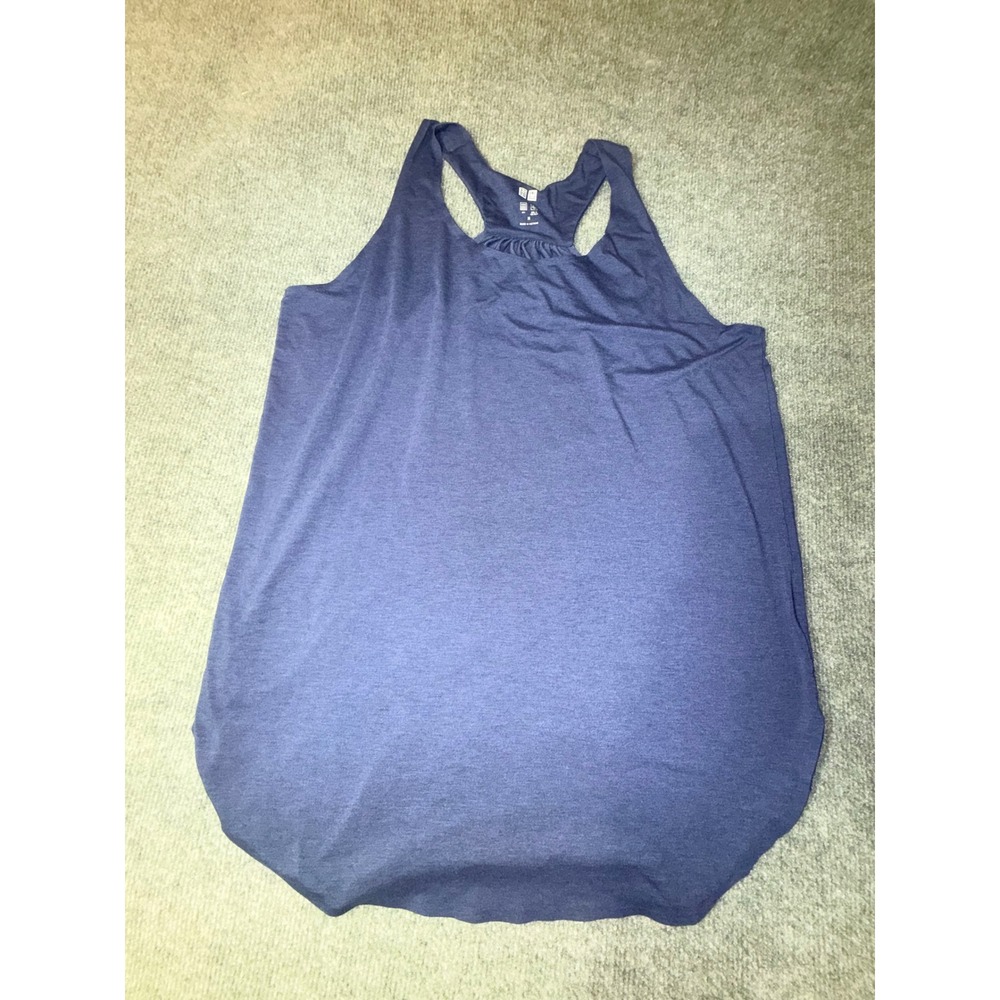 Uniqlo AIRism Tank Top Woman's Size Medium Navy Blue Racerback Activewear